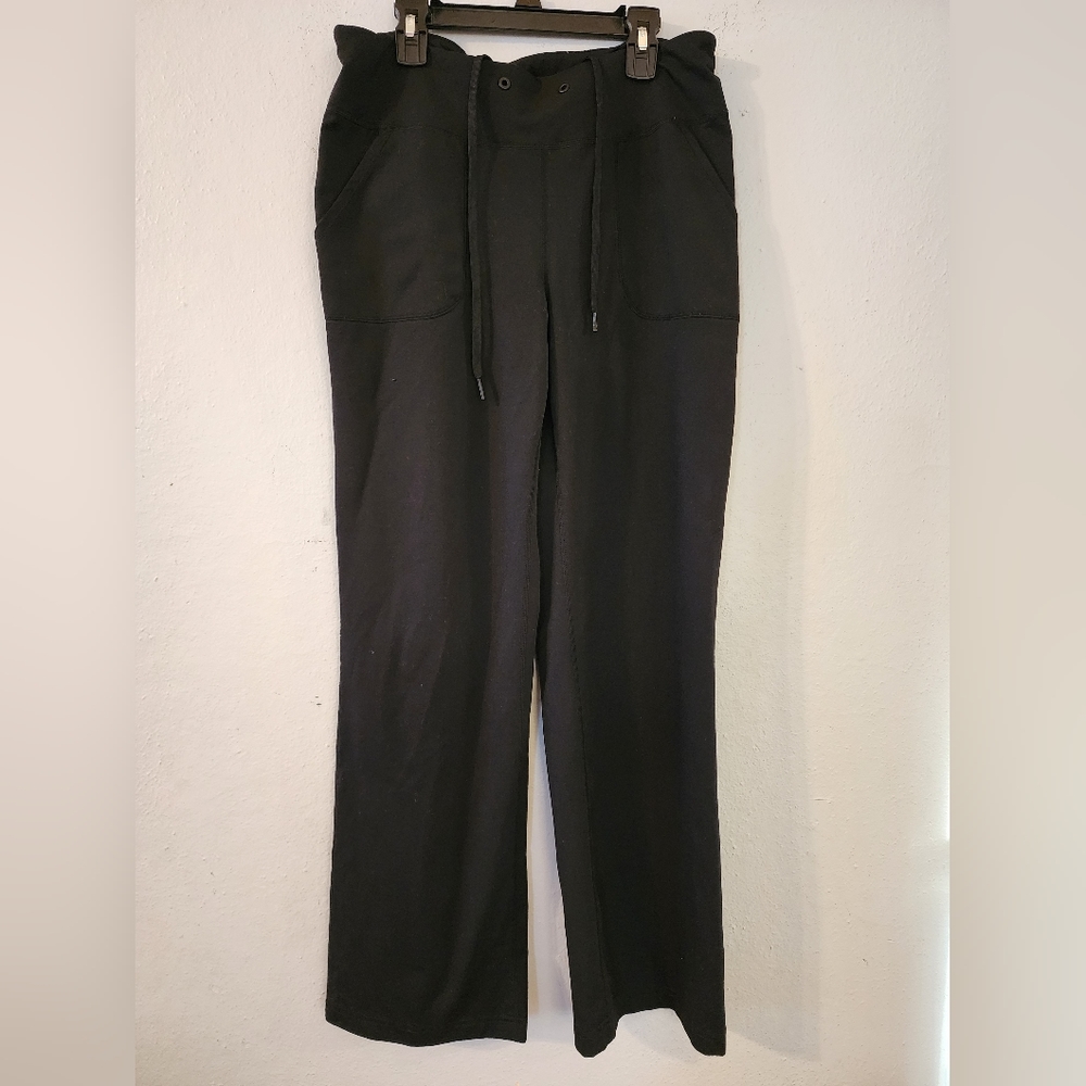Zella Womens straight leg black drawstring pants size 8
